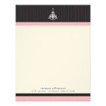 Classy Chandelier Custom Flat Note Cards (pink) Personalized Invitation