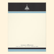 Classy Chandelier Custom Flat Note Cards (powder) invitations