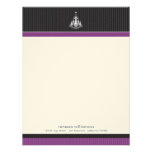 Classy Chandelier Custom Flat Note Cards (purple) Custom Invite