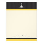 Classy Chandelier Custom Flat Note Cards (yellow) Announcements