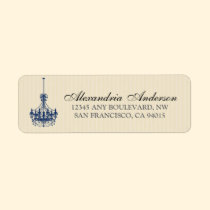 Classy Chandelier Return Address Label (navy) labels