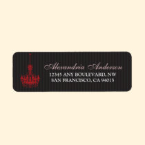Classy Chandelier Return Address Label (red) labels