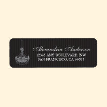 Classy Chandelier Return Address Label (silver) labels