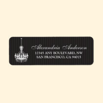 Classy Chandelier Return Address Label (white) labels