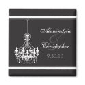 Classy Chandelier Wedding Favor Magnet (white)