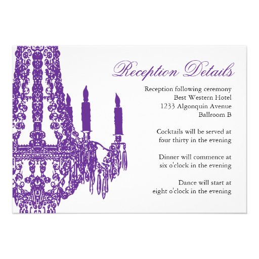 Classy Chandelier Wedding Invitations