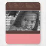 Classy Chic Floral PHOTO template (pink) Mousepad