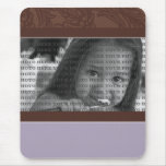Classy Chic Floral PHOTO template (purple) Mouse Pads