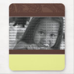 Classy Chic Floral PHOTO template (yellow) Mouse Pads