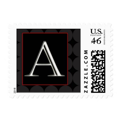 Classy Chic Monogram Postage - Letter A