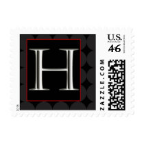 Classy Chic Monogram Postage - Letter H postage by aslentz Classy Chic Monogram Postage - Letter H postage