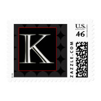 Classy Chic Monogram Postage - Letter K postage