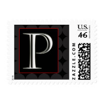 Classy Chic Monogram Postage - Letter P postage by aslentz Classy Chic Monogram Postage - Letter P postage