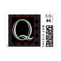 Classy Chic Monogram Postage - Letter Q postage