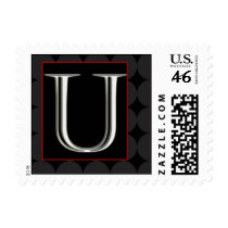 Classy Chic Monogram Postage - Letter U postage by aslentz Classy Chic Monogram Postage - Letter U postage