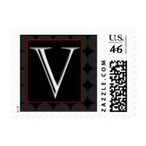 Classy Chic Monogram Postage - Letter V postage by aslentz Classy Chic Monogram Postage - Letter V postage