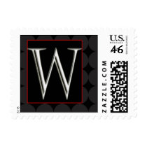 Classy Chic Monogram Postage - Letter W postage by aslentz Classy Chic Monogram Postage - Letter W postage