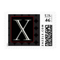 Classy Chic Monogram Postage - Letter X postage