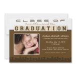 Classy Chocolate/Peach Graduation Announcement
