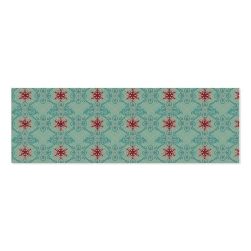 Classy Christmas Skinny Gift Tag Business Card Template (back side)