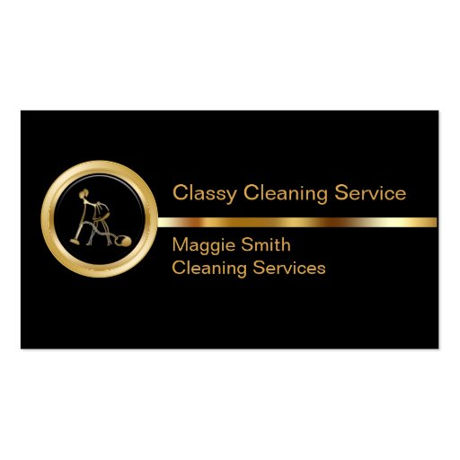 Classy Cleaning Business Cards (front side)