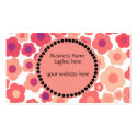 Classy Coral Floral Pattern Business Card Template