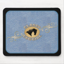 Classy Cowgirl Denim Look MOUSEPAD