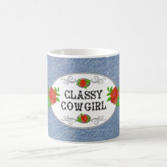 Classy Cowgirl Denim MUG or CUP mug