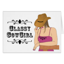 Classy Cowgirl GREETING CARD PRINT by RanchLady Classy Cowgirl GREETING CARD PRINT