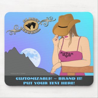 Classy CowGirl Mouse Pad ~ CUSTOMIZABLE! ~ mousepad