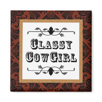 Classy Cowgirl  Western Vintage style magnet