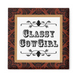 Classy Cowgirl  Western Vintage style magnet