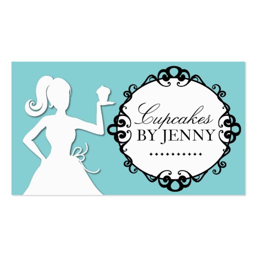 Classy Cupcake Silhouette Business Cards
