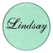 Classy Custom Name Stickers by cardsbyemily Classy Custom Name Stickers