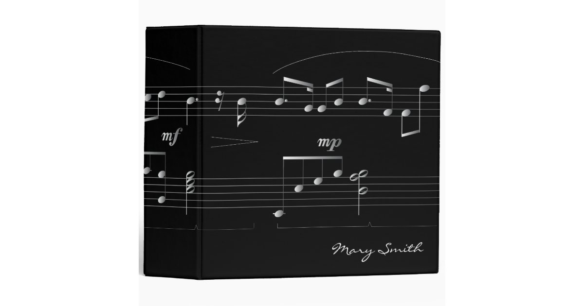 Classy Customizable Music Binder 2" Zazzle