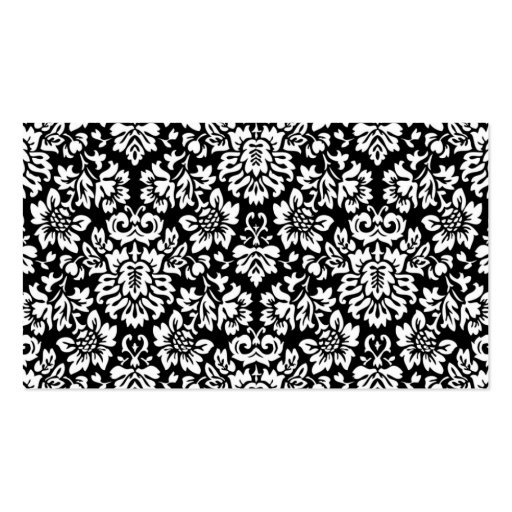 Classy Damask Business Card Template (back side)