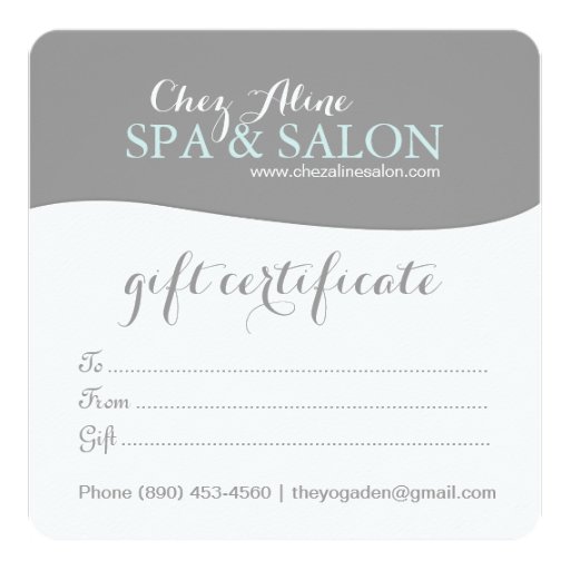 Classy Damask Gift Certificates Custom Announcement