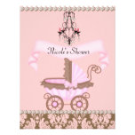 Classy DAMASK GIRL BABY Shower INVITATIONS