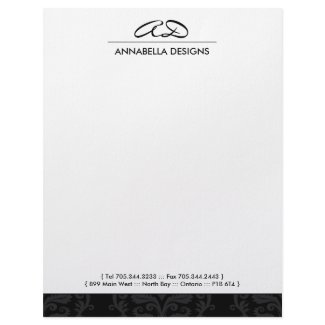 Classy Damask Letterhead letterhead