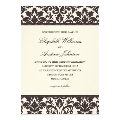 CLASSY DAMASK | WEDDING INVITATION