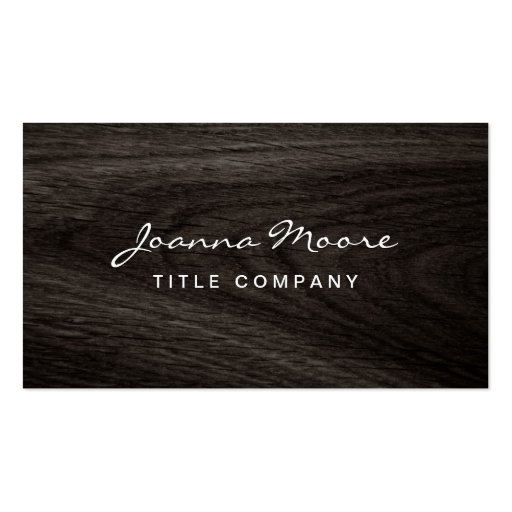 Classy dark oak wood grain professional profile business card templates