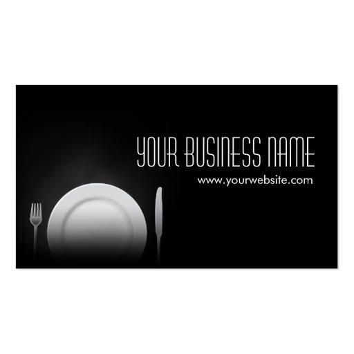 Classy Dining Tools Catering/Chef Business Card