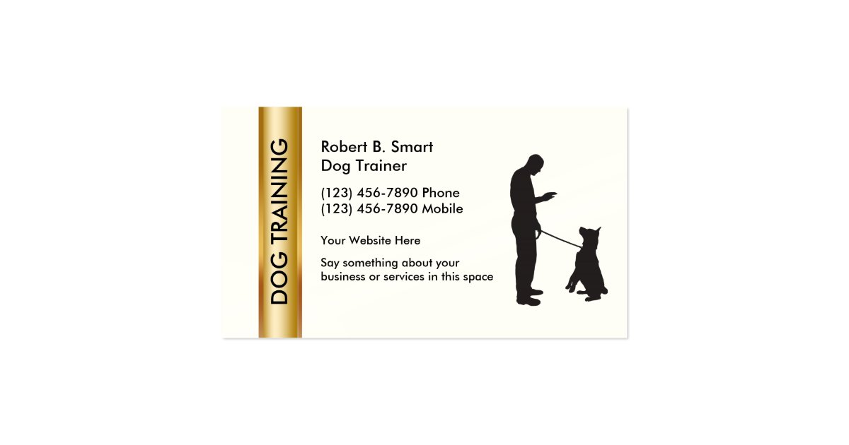 Classy Dog Training Business Cards 