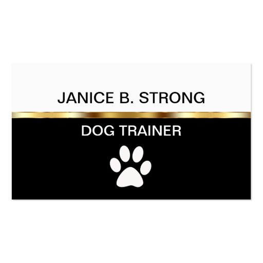 Classy Dog Training Business Cards (front side)