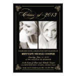 Classy Elegant Black 2013 Graduation Photo Invite