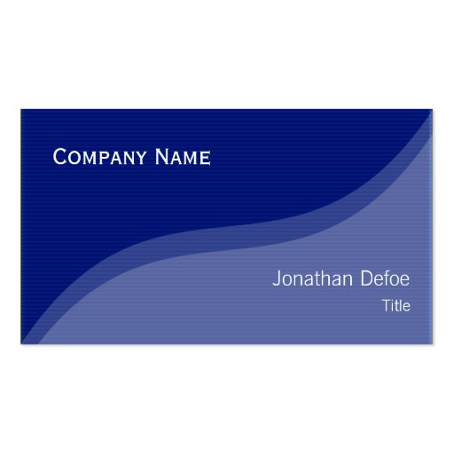 Classy Elegant Blue Professional Business Card (front side)