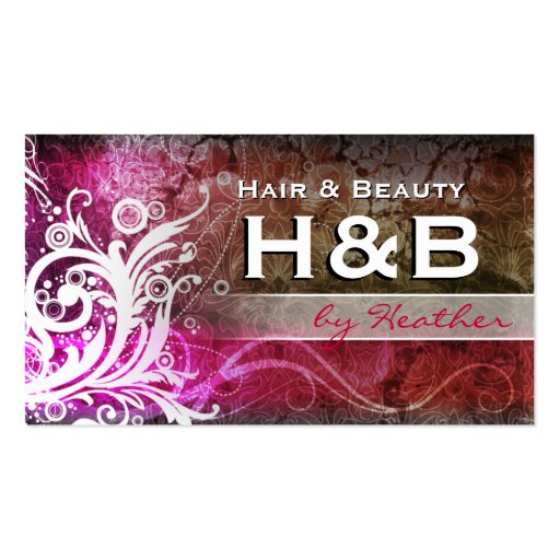 Classy & Elegant Flourish Salon/Hairstylist Card Business Card (front side)