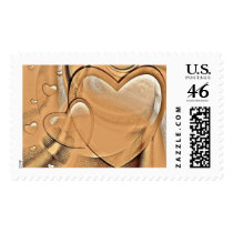 Classy Elegant Hearts Love You Wedding Stamps