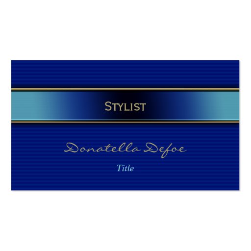 Classy Elegant Professional Blue Business Card (front side)
