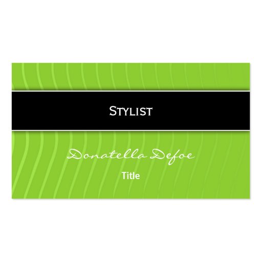 Classy Elegant Professional Green Business Card (front side)
